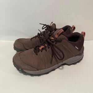 Oboz Women's Sypes Leather Sneakers Trail Low Brown 7.5 Hiking Outdoor